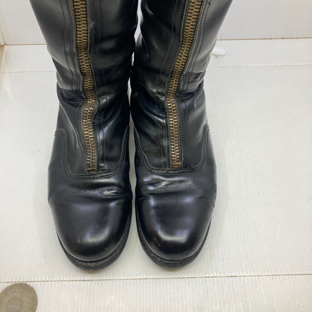 Vtg '70 police biker motorcycle military uniform mens boots sz 8.5 gay interest - Picture 3 of 11